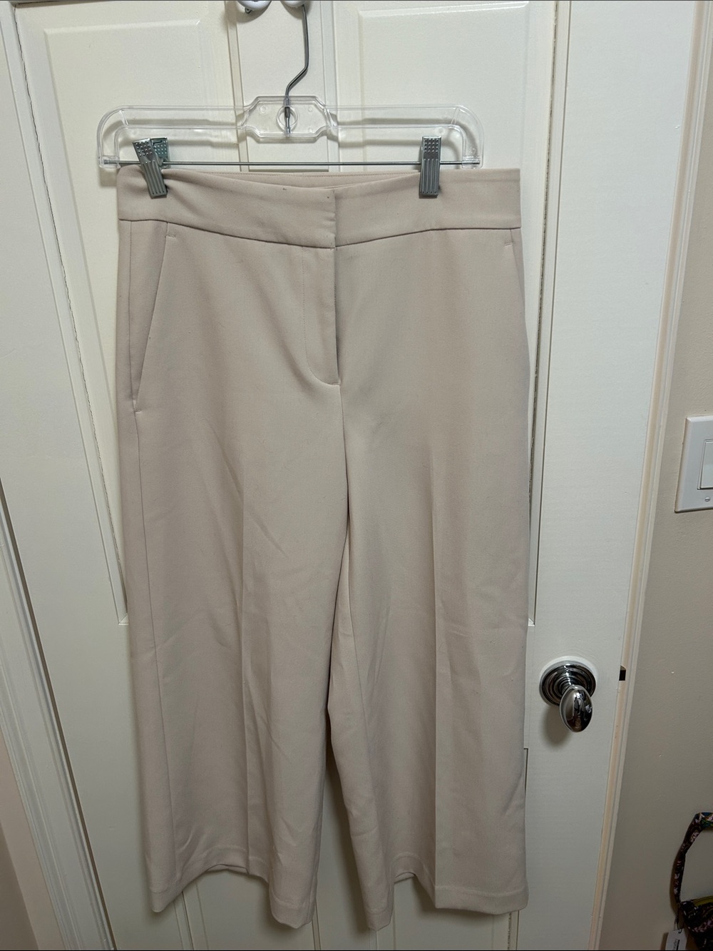 Ann Taylor Wide-Leg Cream Women's Pantsuit